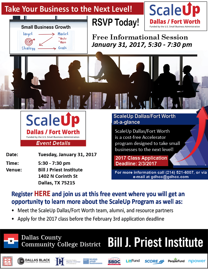 ScaleUp Dallas/Fort Worth Program Free Informational Session for Entrepreneurs