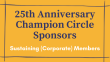 25th Anniversary Champion Circle Sponsors