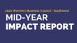 2020 Women's Business Council - Southwest Mid-Year Impact Report, words on a blue a background