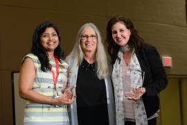 Indu Sanka and Susie Carter Women Working Together Award Winners