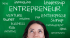 Image of a women surrounded by words relating to being an entrepreneur