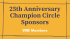 25th Anniversary Champion Circle Sponsors